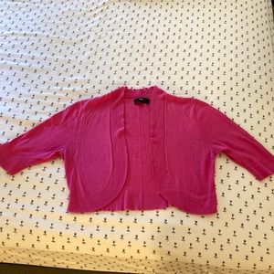Hot Pink s/s Shrug sweater (L)